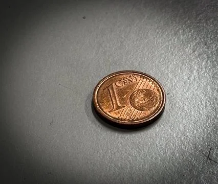 Italian one-cent coin studio photo Stock Photos