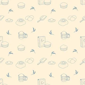 Italian Pasta Cooking. Seamless pattern Stock Illustration