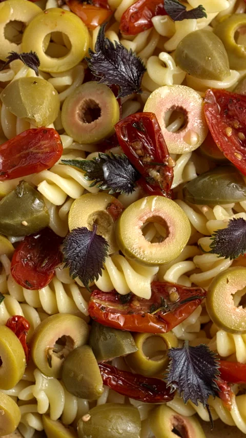 Italian pasta fredda background. Stock Footage 283726171