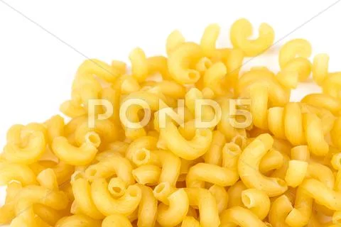 Italian pasta (macaroni) isolated on white background Stock Photos