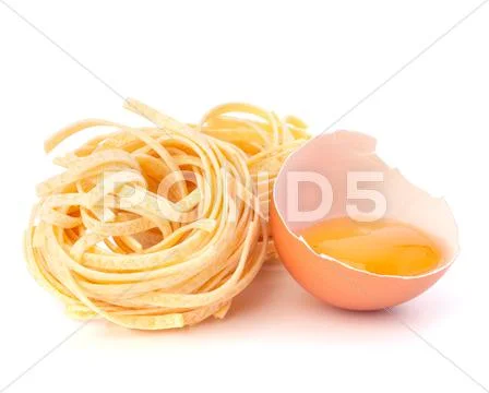 Italian pasta tagliatelle nest Stock Photos
