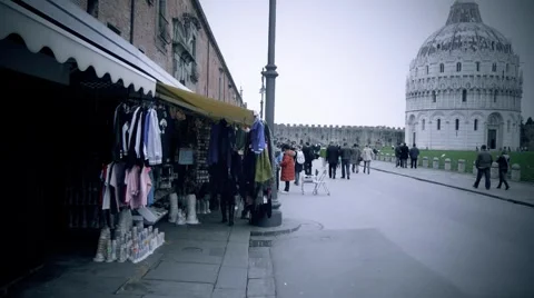 Italian Pisa Square Stock Footage 1034824