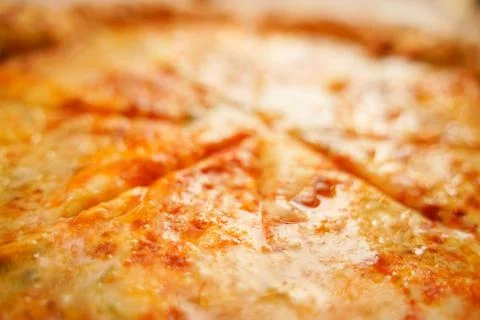Italian pizza four cheese, home made food. Concept for a tasty meal. Close up Stock Photos