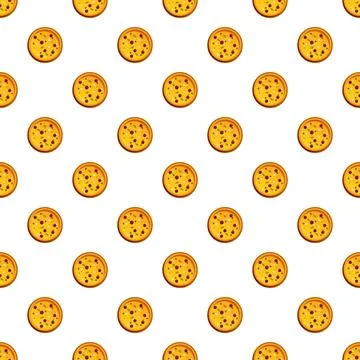 Italian pizza pattern creating seamless food wallpaper Stock Illustration