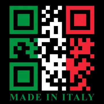 Italian qr code flag Stock Illustration