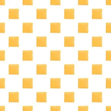Italian ravioli pasta flat pattern background Ilustración de archivo