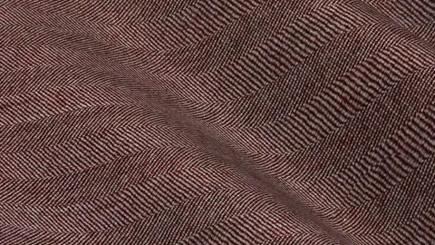 Italian Reddish Brown Herringbone Wool Silk Fabric Shimmering in Waves 스톡 동영상 342589862