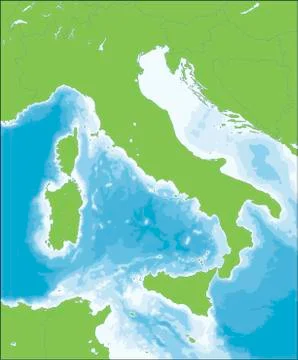 Italian Republic map Stock Illustration