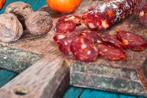 Italian sausage Stock Photos