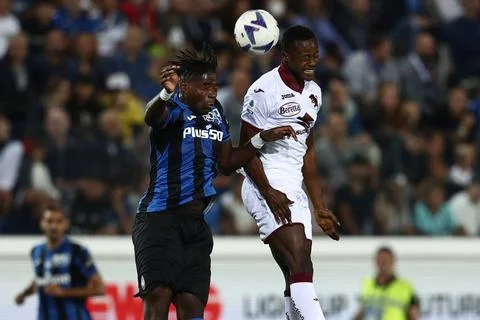 Italian soccer Serie A match - Atalanta BC vs Torino FC Kaleb Okoli of Ata... Stock Photos