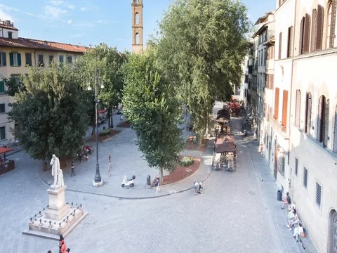 Italian squares, Santo Spirito Stock Footage