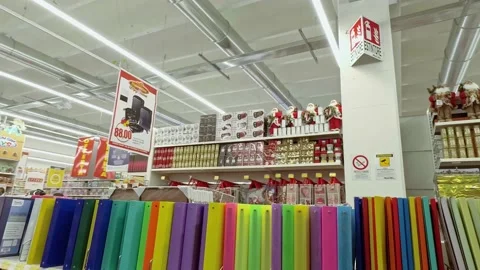 Italian Store Inside View During Christmas Time Stock Footage 144492385