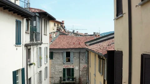 Italian  Street and Roofs Stock Footage 115131753