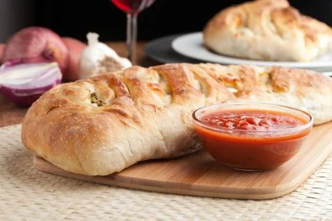 Italian Stuffed Bread Stock Photos