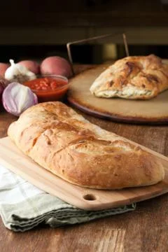 Italian Stuffed Bread Stock Photos