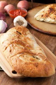 Italian Stuffed Bread Stock Photos