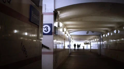 Italian Subway Dolly 2 Stock Footage 1034856