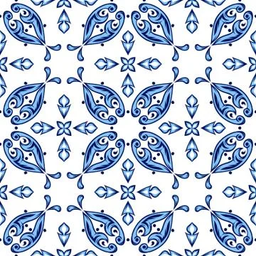 Italian tile pattern. Ethnic folk ornament. イラスト素材