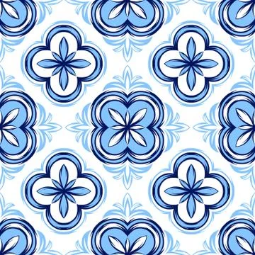 Italian tile pattern. Ethnic folk ornament. イラスト素材