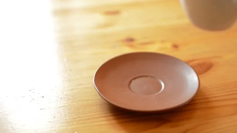 Italian worker drinking hot coffee cup beverage during the breakfast. Vidéo 209503394