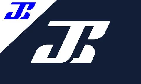 Italic JC monogram logo Stock Illustration