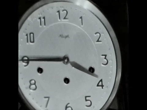 Italy, 1966 - An old pendulum clock marks the time that passes 库存影片 112030374