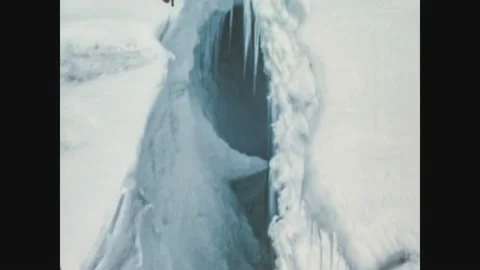 Italy 1975, Glacier on top of the mountain Stock Footage 171114352