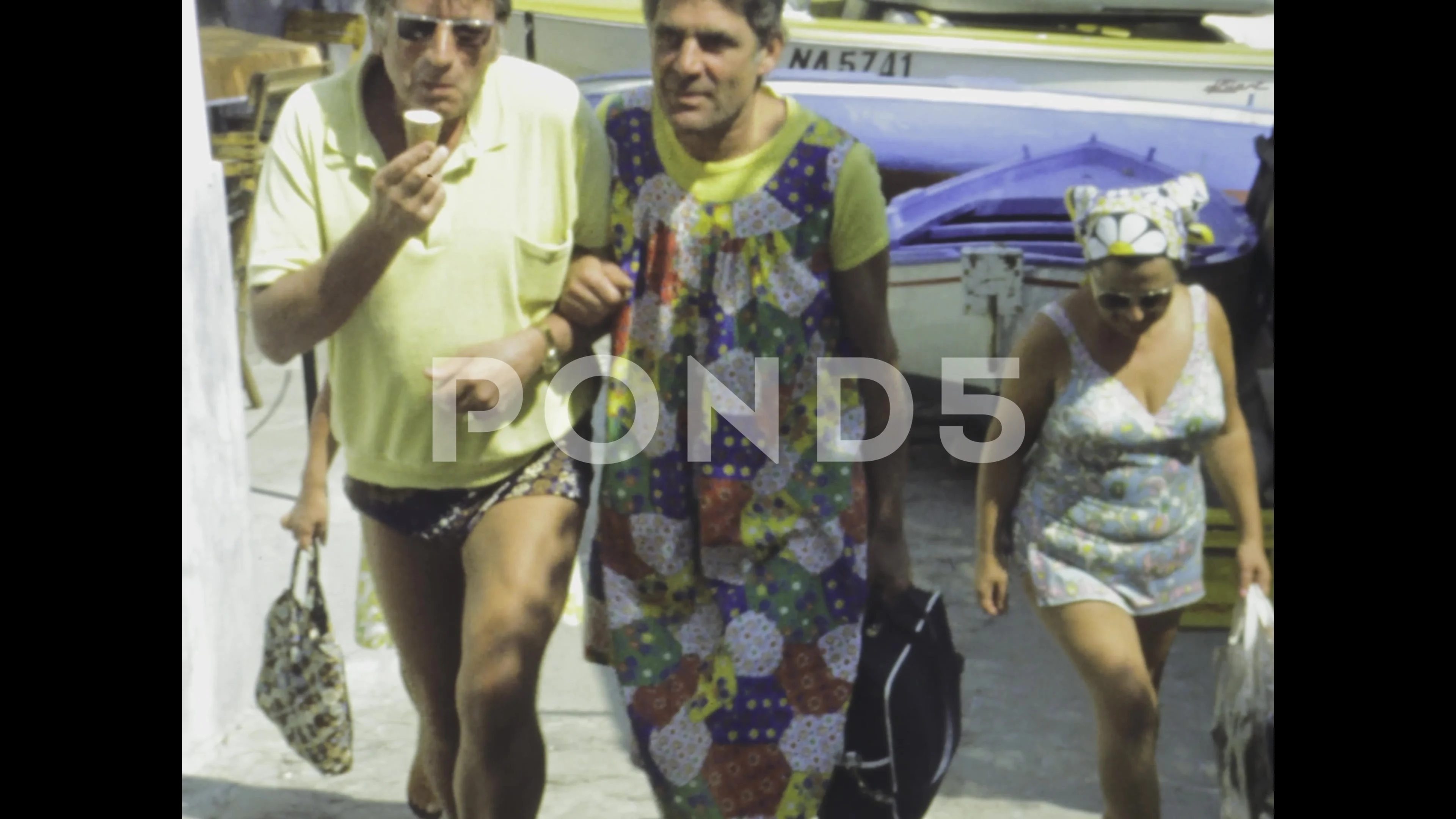 Italy 1975, Retro Gay Beach Vibes: 1970s Men Enjoying a Beach Vacation