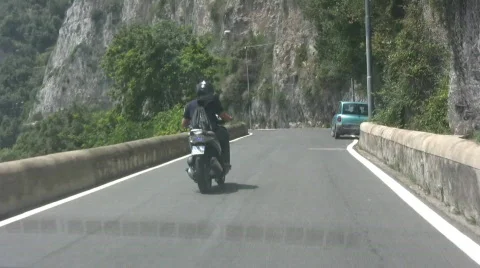 Italy - Amalfi Coast Road Stock Footage