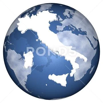 Italy background world - 3D illustration Stock Illustration