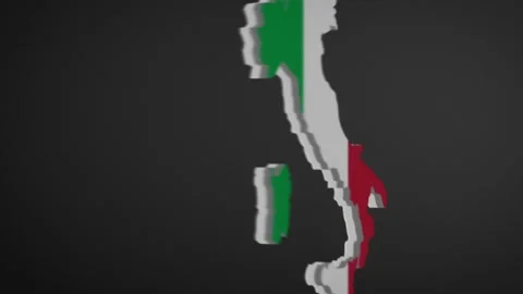 Italy Border Map Intro Animation Stock Footage 205744917