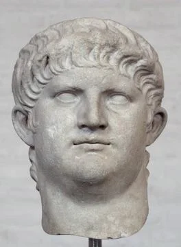  Italy: Bust of Nero Caesar (37-68 CE), 5th Roman Emperor, c. 64 CE. Curre... Stock Photos