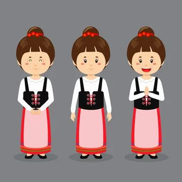 Italy Character with Various Expression Stock Illustration