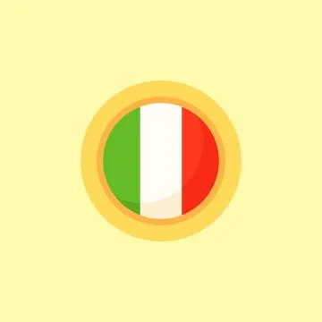 Italy - Circular Flag Stock Illustration