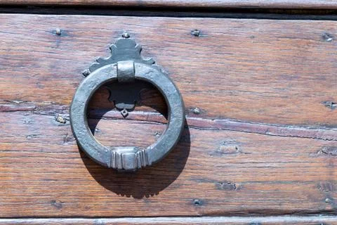 Italy: Close up of rustic old door Foto stock