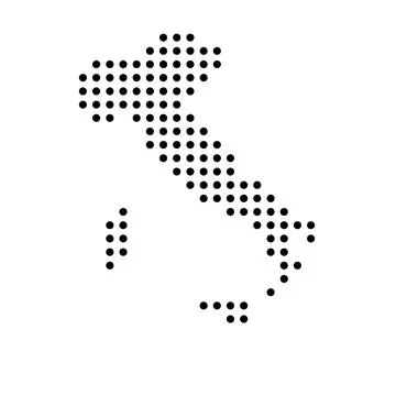 Italy dotted vector map Illustrazione stock
