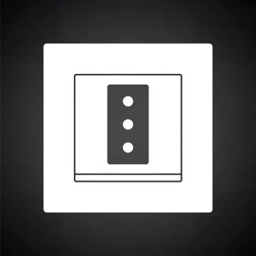 Italy electrical socket icon Stock Illustration