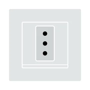 Italy Electrical Socket Icon Stock Illustration