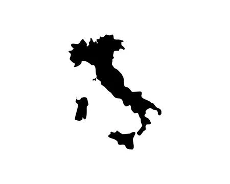 Italy, Europe Countries Map Vector Icon Template Illustration Design Stock Illustration
