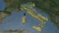 Italy extruded. Blue Marble. 4k or 4k+ Resolution