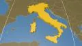 Italy extruded. Solids. Graticule. 4k or 4k+ Resolution