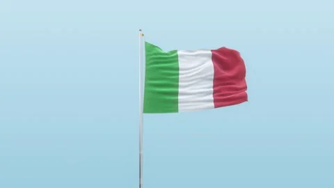 Italy Flag With Alpha And Background With Different Angle Of Movement  스톡 동영상 131808272