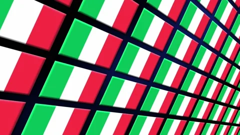 Italy Flag Animated Background 3d Animat... | Stock Video | Pond5