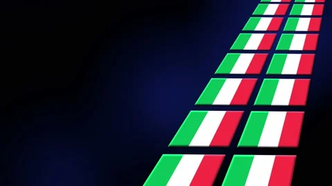 Italy Flag Animated Background 3d Animat... | Stock Video | Pond5