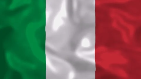 Italy flag animation, close-up. 3D animation. Stock Footage 286037349