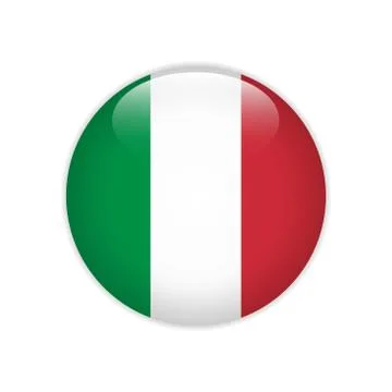 Italy flag on button Stock-Illustration