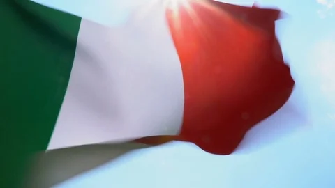 Italy Flag Flapping Stock Footage 118962608