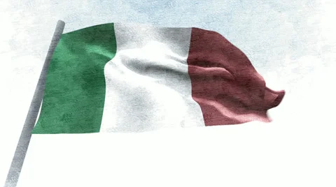 Italy Flag Stock Footage 36044773