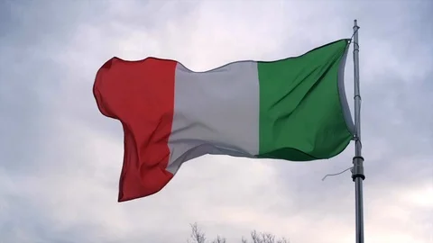 Italy Flag Stock Footage 122258646