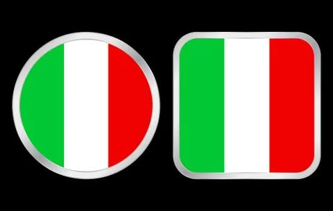 Italy flag icon Stock Illustration